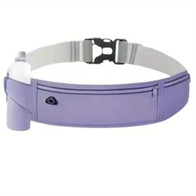Breathable Invisible Running Waist Pack - Nylon With Lock Closure, Reflective Strips & Multiple Pockets For Hiking, Dog Walking, Gym - Unisex Des (Option: Grey)