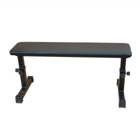 Flat Weight Bench Home Dumbbell Stool Home Fitness Strength Training Bench Comfortable Design (Option: Black)