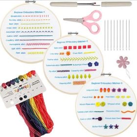 English Novice Handmade Sewing Kit Lu Embroidery Cross Practice Bag (Option: Style1-Bamboo Stretch 20cm)